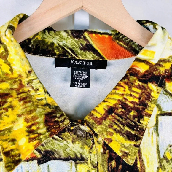 2/$30 KAKTUS Size Large Jacket Van Gogh Old Farmhouse - Picture 5 of 8